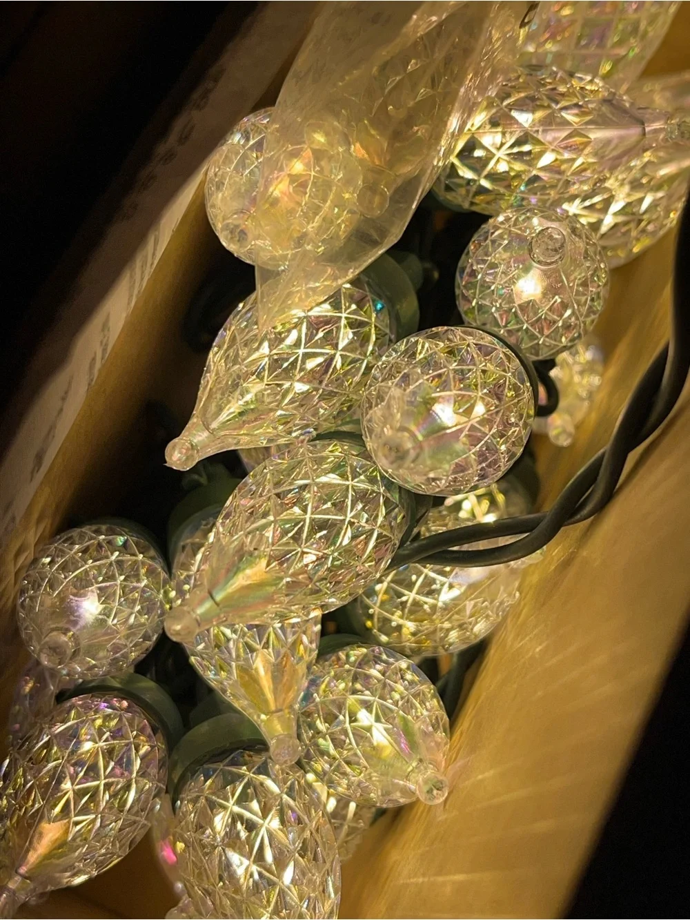 Ashland Warm White Flame Tip String Lights with Green Wire